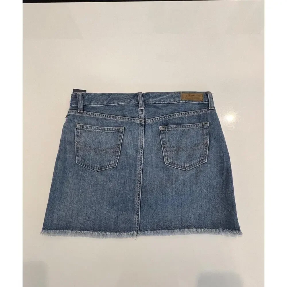 NWT POLO RALPH LAUREN BIG GIRLS DENIM Spring I Blue SKIRT Size 16